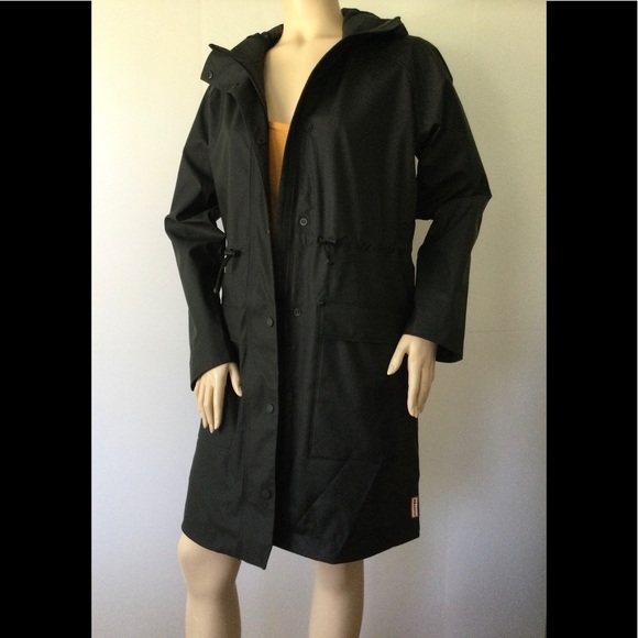 NEW HUNTER (Size S) Original Lightweight Rubberized Waterproof Parka, Black - Picture 2 of 16